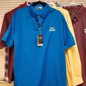 Callaway Golf Mens Polo Shirt Sz EXLarge Echo Logo Royal Blue